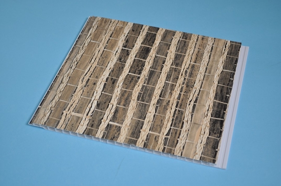 แผงเพดาน PVC กันน้ำลายไม้ธรรมชาติตัด / เจาะ / ตอกง่าย